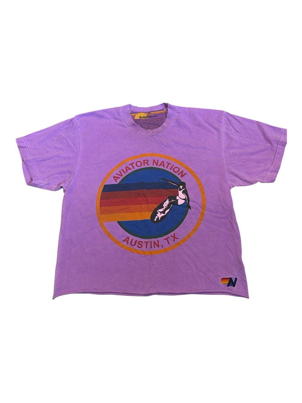 Aviator Nation Lavender Graphic Tee - Austin, TX. Size M